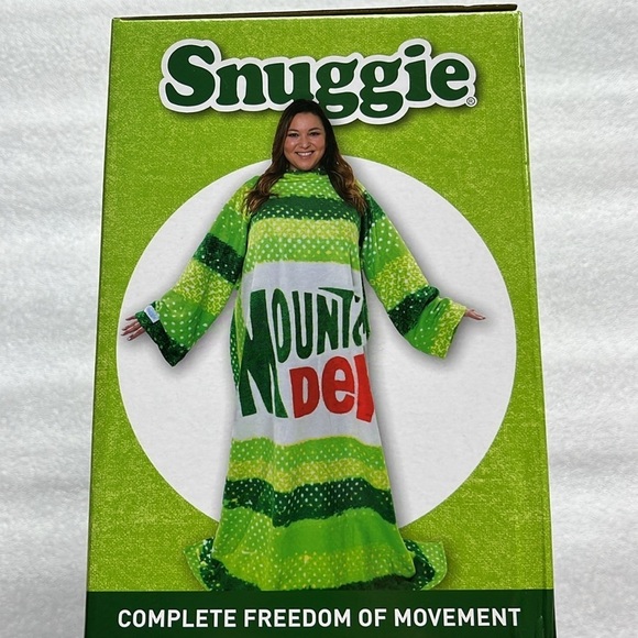 🆕 Snuggie Retro Mountain Dew Wearable Blanket Green - Picture 4 of 5